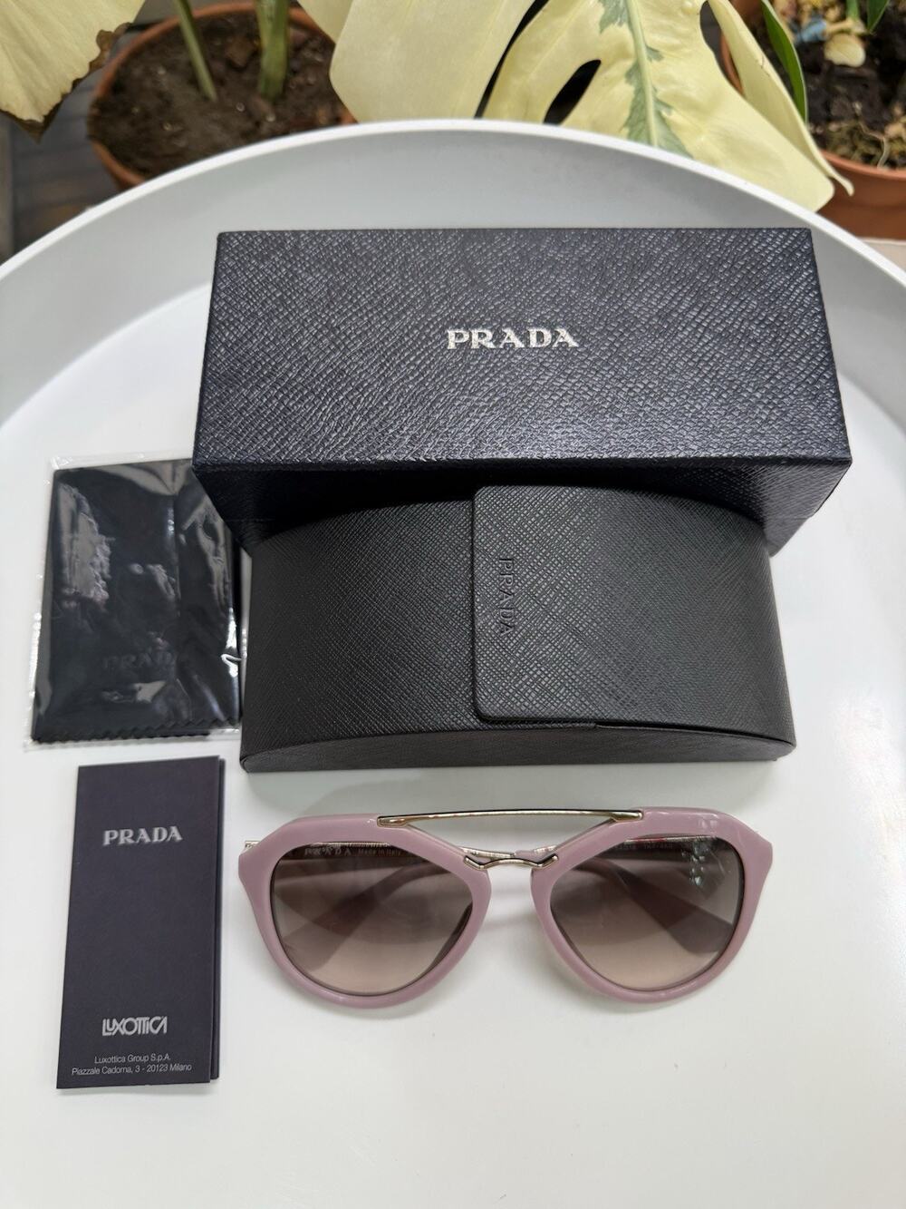 Prada SPR 12Q Cinema Pink Gold Hardware NIB With Case And Cloth